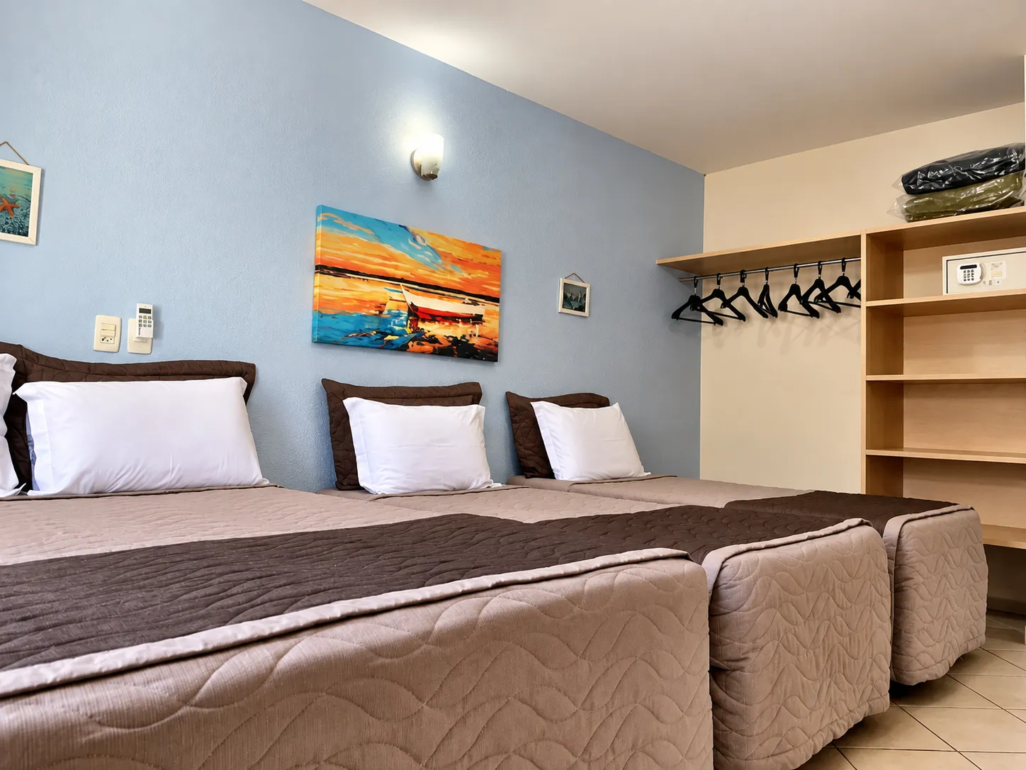 Apartamento Twin com camas separadas na Pousada Mar do Leste