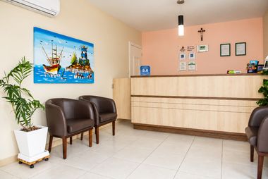 Lobby da recepção com poltronas