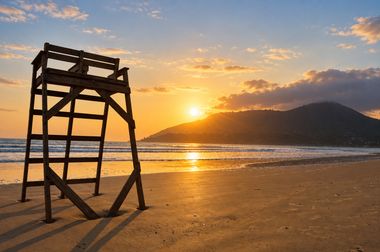 Pôr do sol na Barra da Lagoa