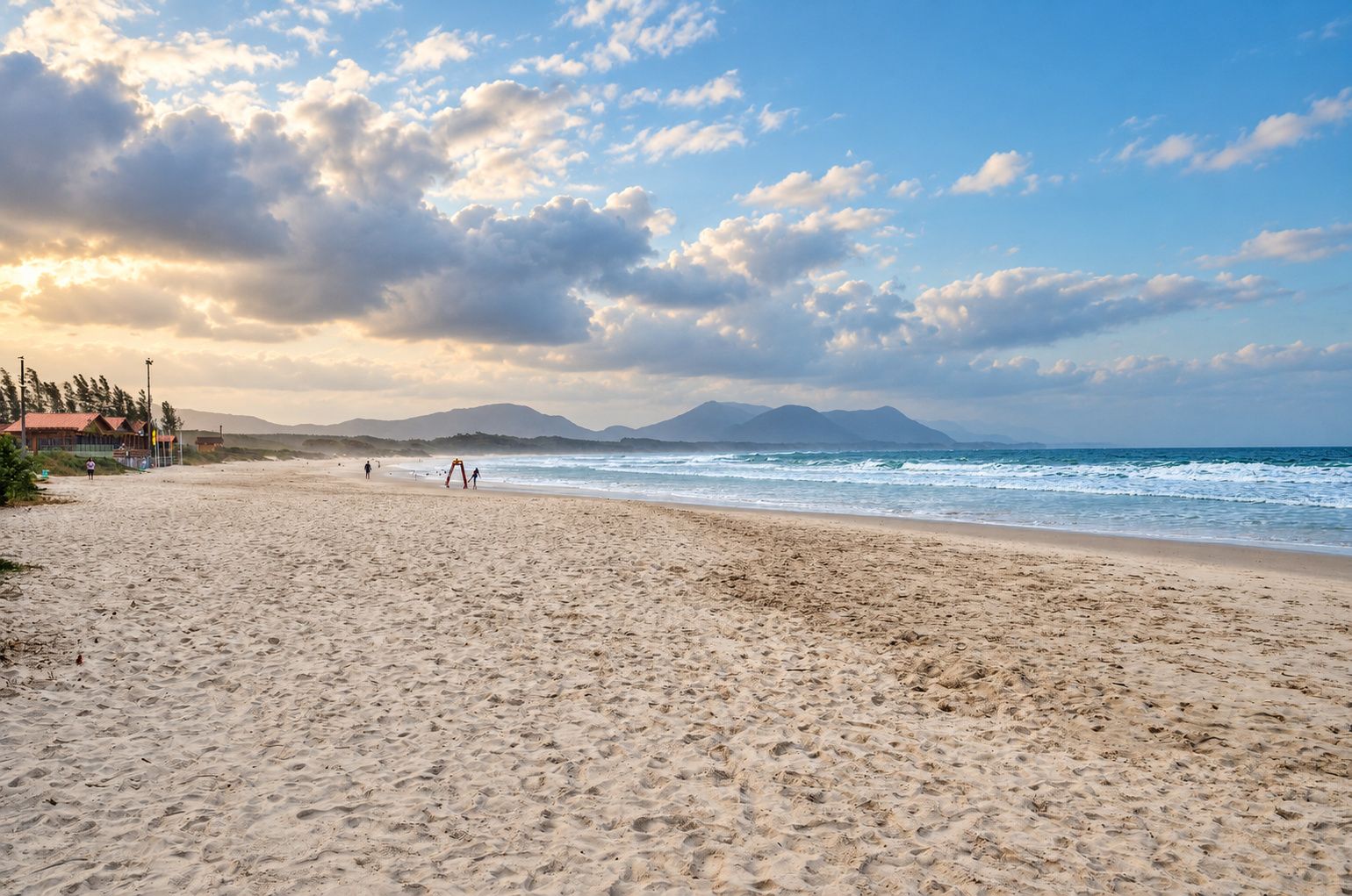 Franja de arena de la Playa de Barra da Lagoa