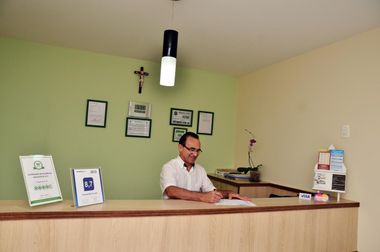 Recepção da pousada