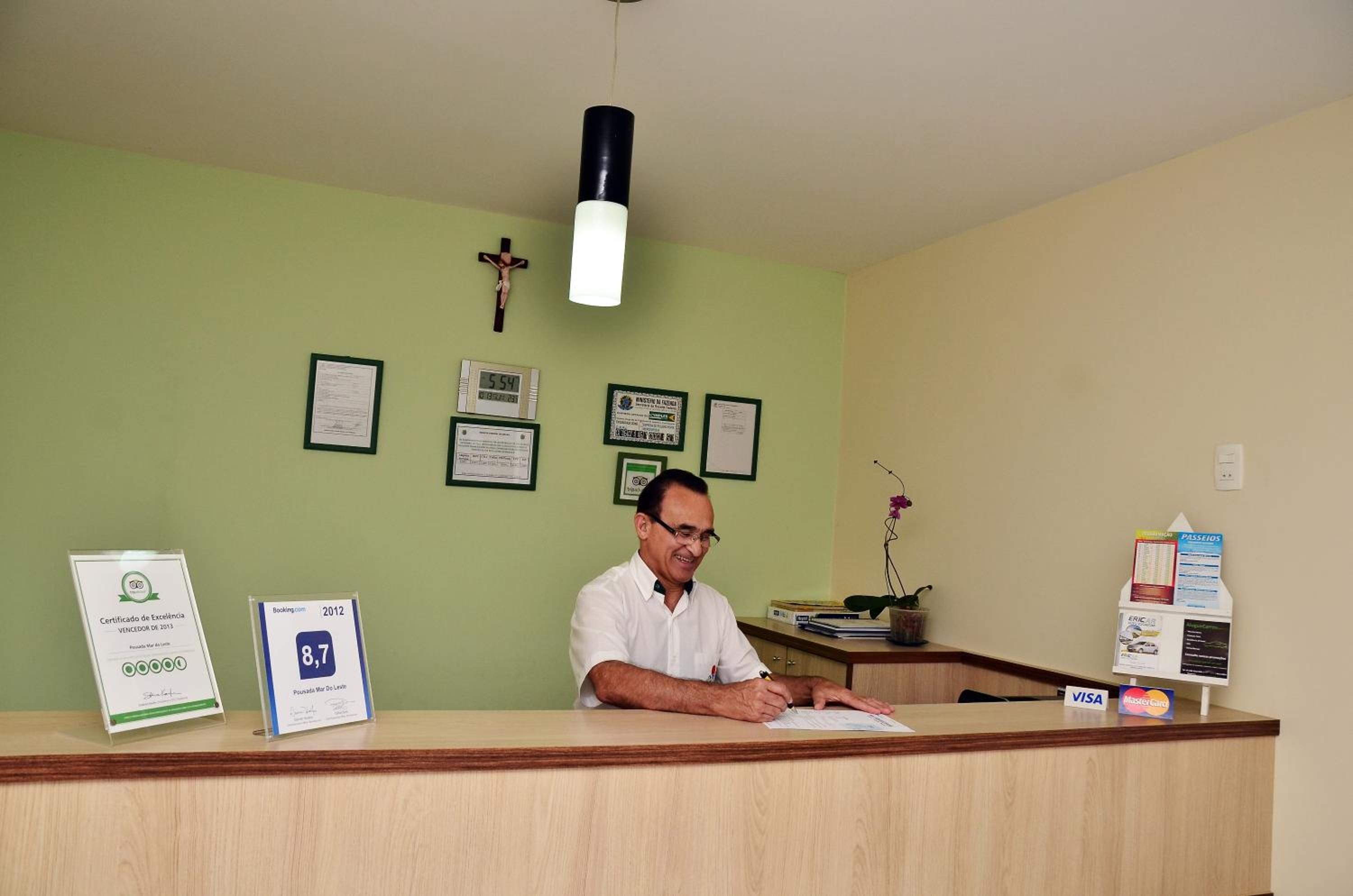 Recepção da Pousada Mar do Leste